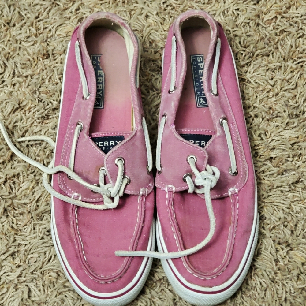 Sperry topsiders pink size 7.5